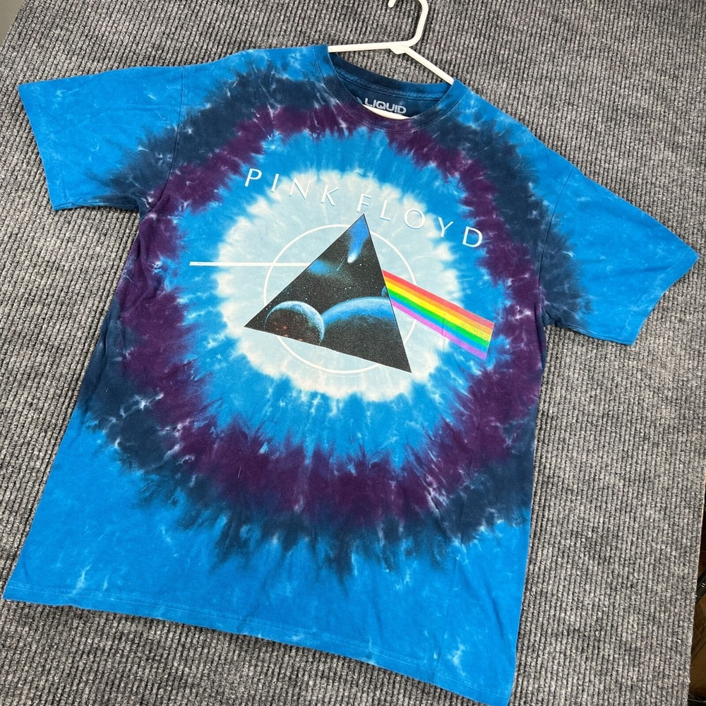 Liquid Blue Pink Floyd Dark Side of the Moon Shirt Mens Large Modern Cotton Crew